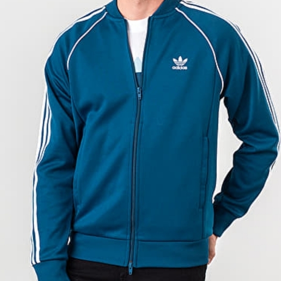 Adidas Originals SST Men's Tracksuit 2pc Legend Marine Sz Med DV1513 DV1517 - Picture 3 of 15